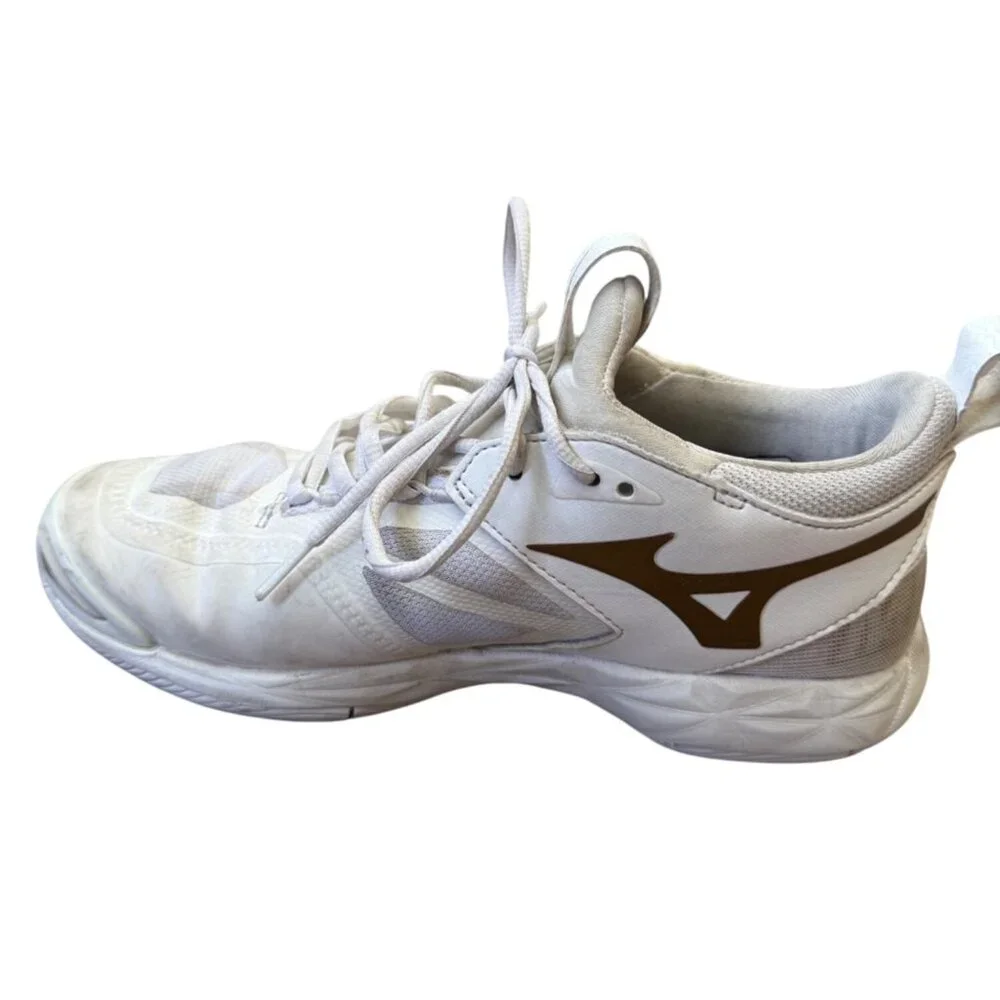 Mizuno Womens Wave Dimension Volleyball Shoes Size 8 White‎ Sneakers Practice